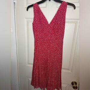 Sheri Martin Red and White Polka Dot Flare Pinup Retro Dress 6P